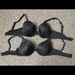 DKNY & Calvin Klein Black Bras Size 34D